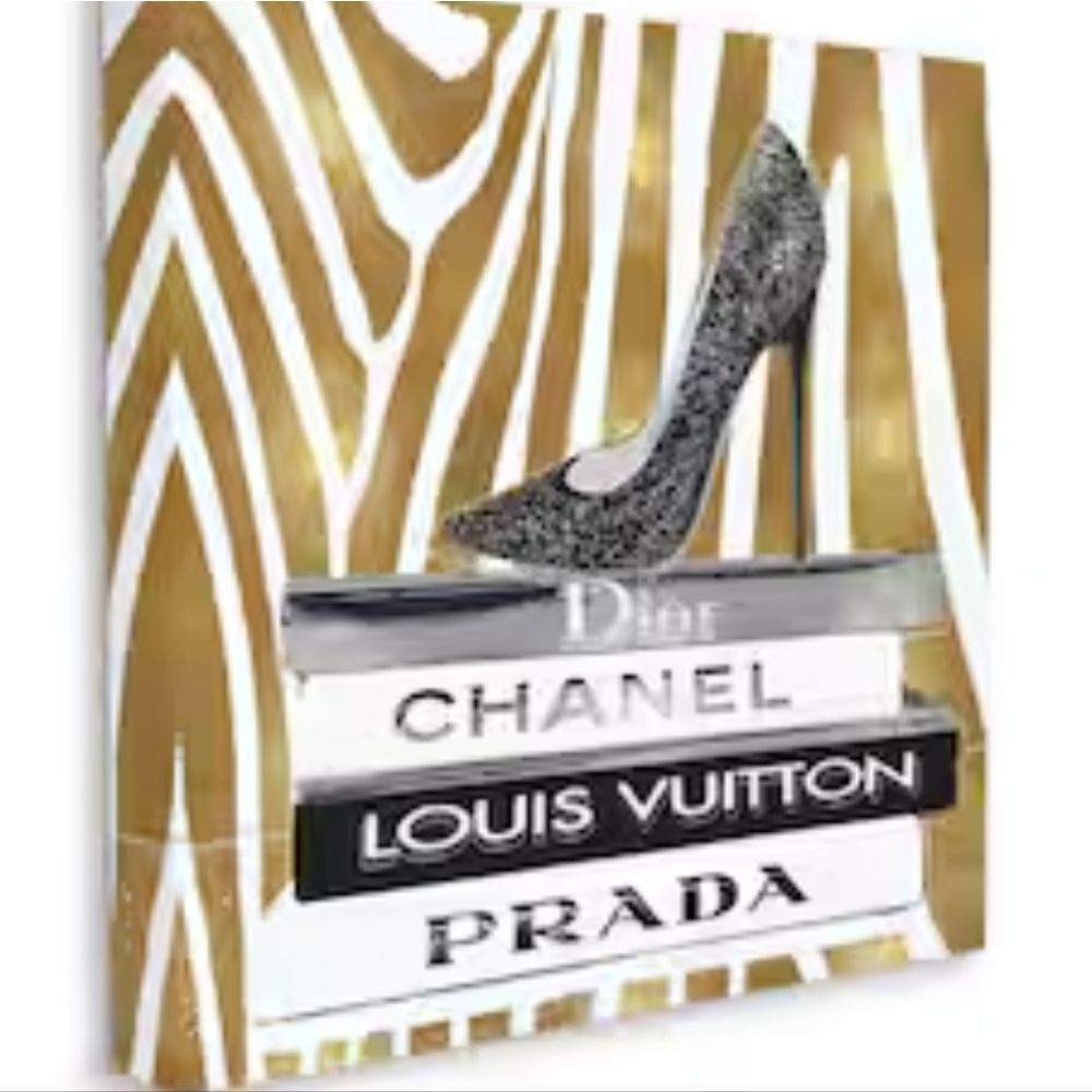 Instinct Style Fashion High Heels With Zebra Print Framed Wall Decor